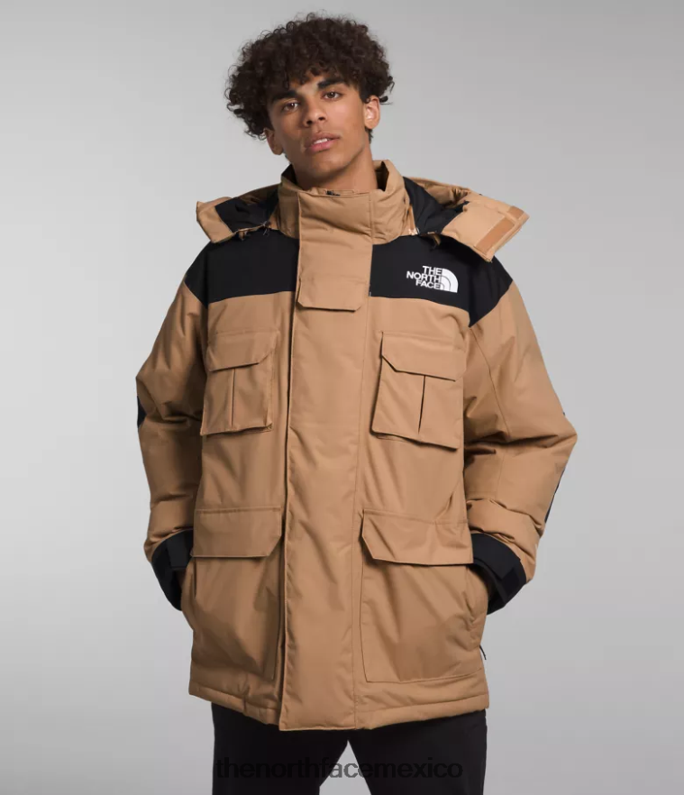 The North Face ropa NFHLJL1242 mantequilla de almendras/tnf negra hombres parka con aislamiento coldworks