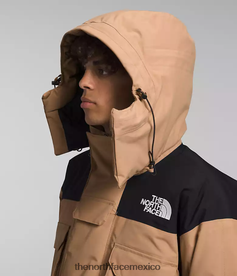 The North Face ropa NFHLJL1242 mantequilla de almendras/tnf negra hombres parka con aislamiento coldworks