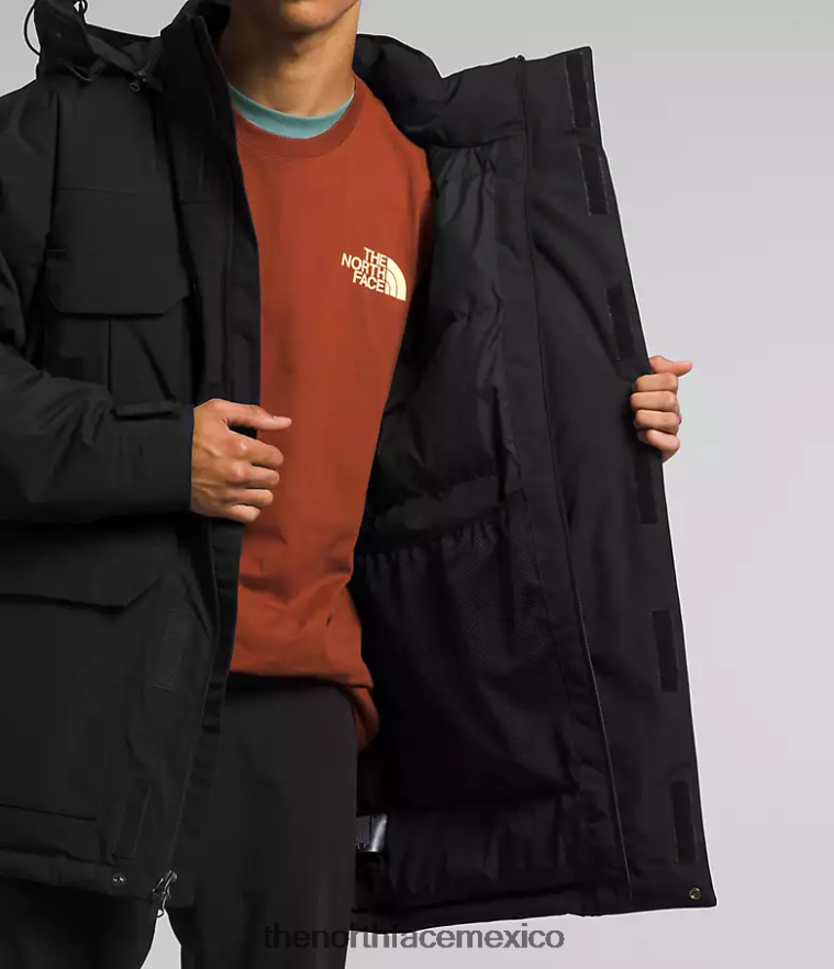 The North Face ropa NFHLJL1243 negro hombres parka con aislamiento coldworks