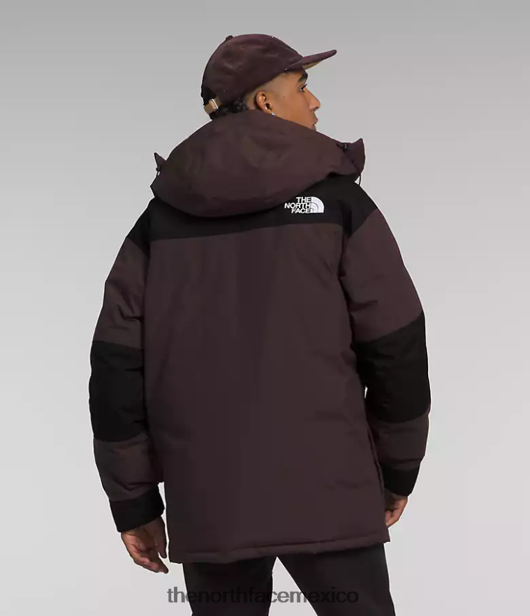 The North Face ropa NFHLJL1244 marrón carbón/negro tnf hombres parka con aislamiento coldworks
