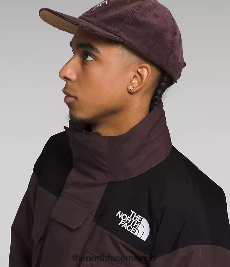 The North Face ropa NFHLJL1244 marrón carbón/negro tnf hombres parka con aislamiento coldworks