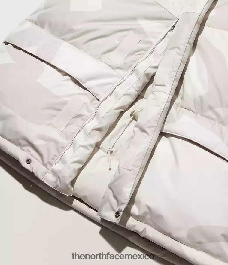 The North Face ropa NFHLJL143 Impresión de himno marfil claro de luna de kw hombres parka himalaya tnf x kaws retro 1994