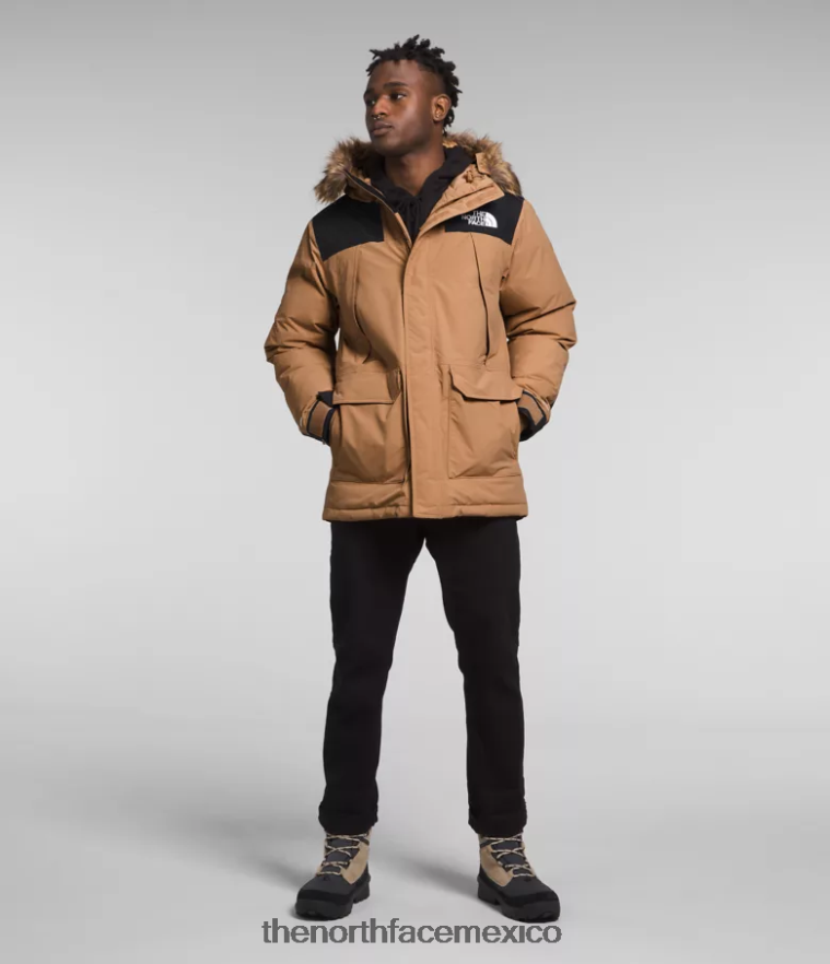 The North Face ropa NFHLJL4 mantequilla de almendras/tnf negra hombres parka mcmurdo