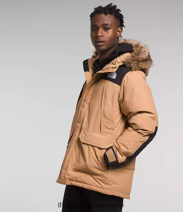 The North Face ropa NFHLJL4 mantequilla de almendras/tnf negra hombres parka mcmurdo