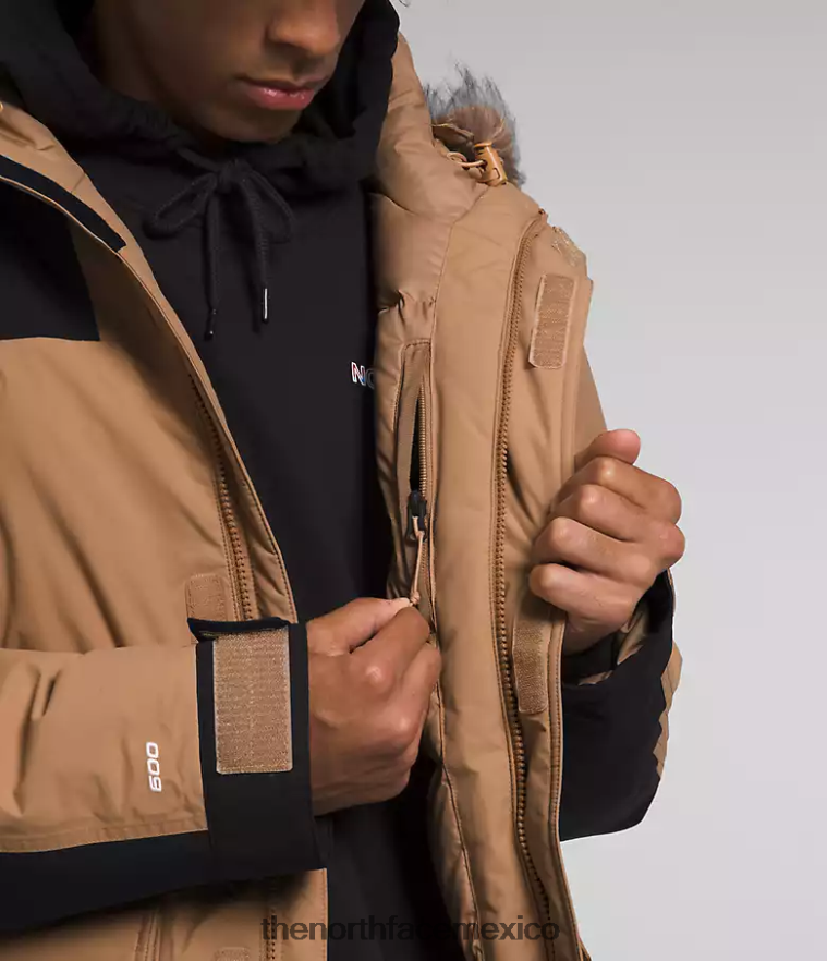 The North Face ropa NFHLJL4 mantequilla de almendras/tnf negra hombres parka mcmurdo
