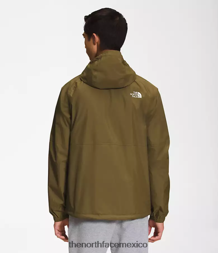 The North Face ropa NFHLJL1197 oliva militar hombres sudadera con capucha anora lluvia