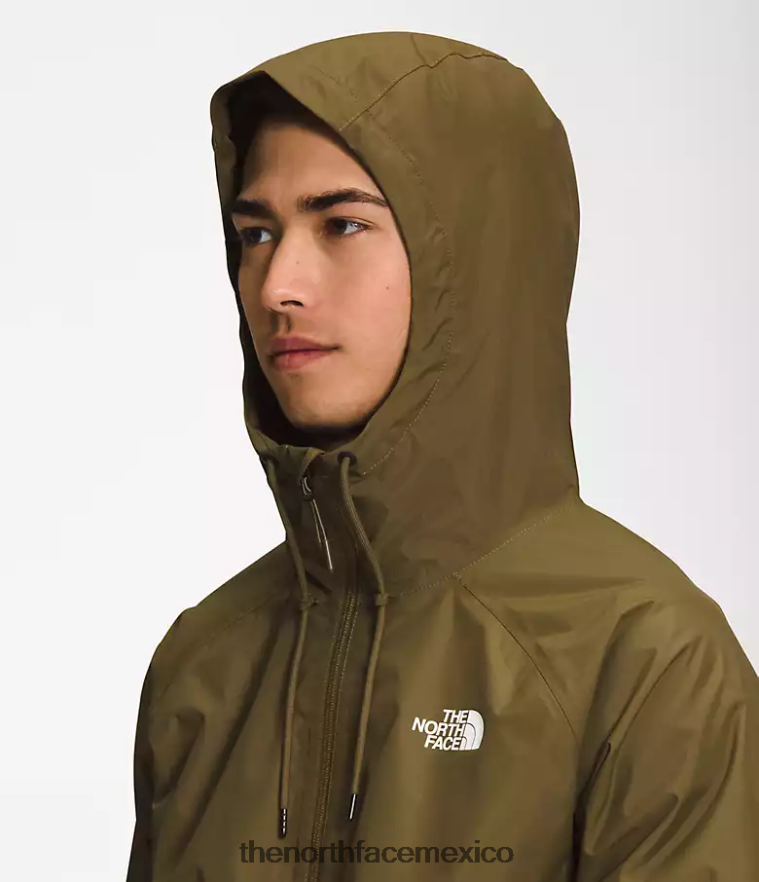The North Face ropa NFHLJL1197 oliva militar hombres sudadera con capucha anora lluvia