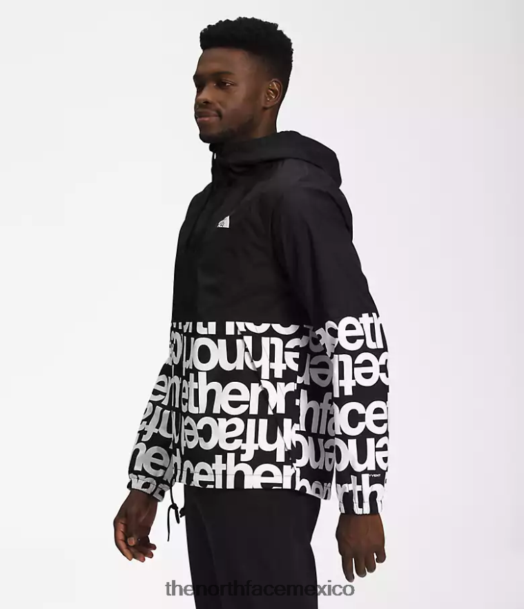 The North Face ropa NFHLJL1199 tnf negro/tnf negro imprimir hombres sudadera con capucha anora lluvia