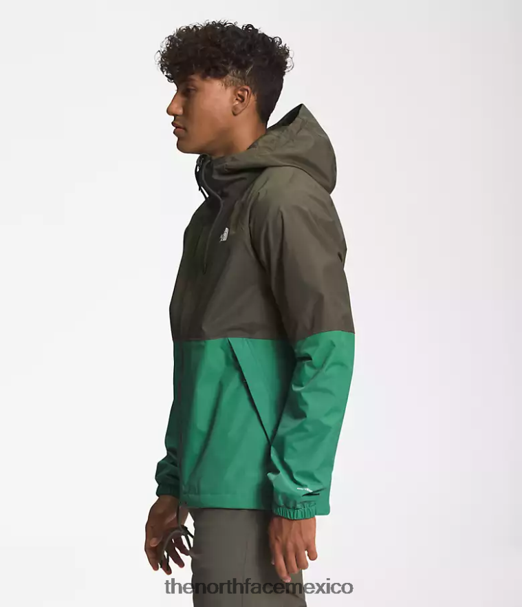 The North Face ropa NFHLJL1202 nuevo verde topo/verde hierba intenso hombres sudadera con capucha anora lluvia