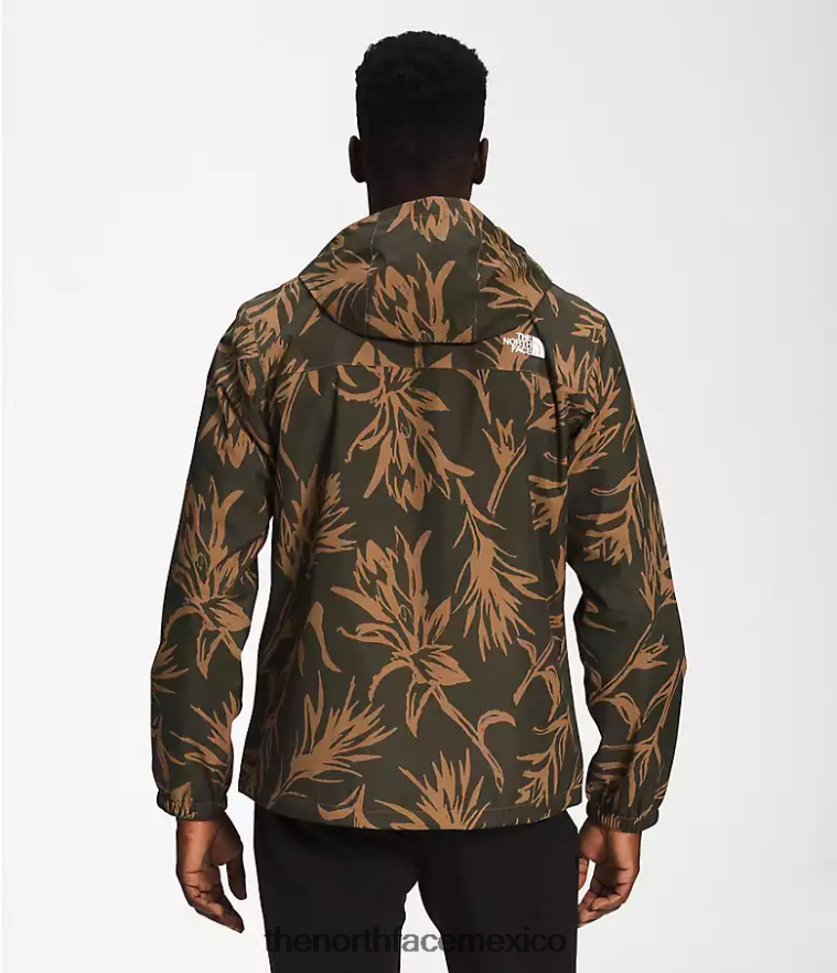 The North Face ropa NFHLJL287 estampado de pincel tropical marrón utilitario hombres chaqueta anora