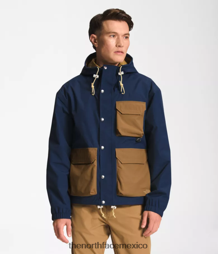 The North Face ropa NFHLJL294 azul marino cumbre/marrón utilitario hombres chaqueta de lluvia utilitaria m66