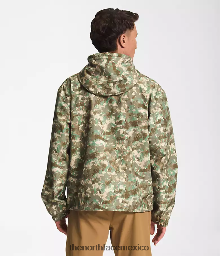 The North Face ropa NFHLJL296 estampado de camuflaje punteado en color verde oliva militar hombres chaqueta de lluvia utilitaria m66