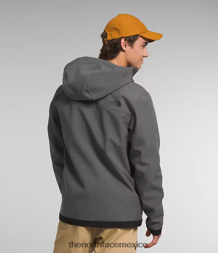 The North Face ropa NFHLJL995 tnf gris oscuro jaspeado hombres sudadera con capucha apex bionic 3