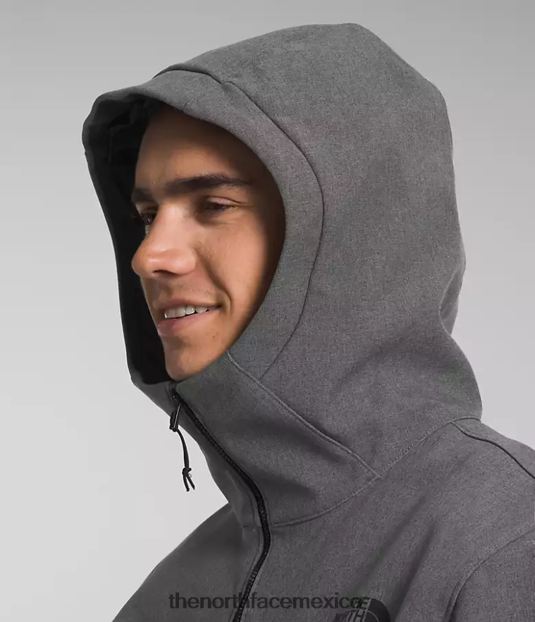 The North Face ropa NFHLJL995 tnf gris oscuro jaspeado hombres sudadera con capucha apex bionic 3