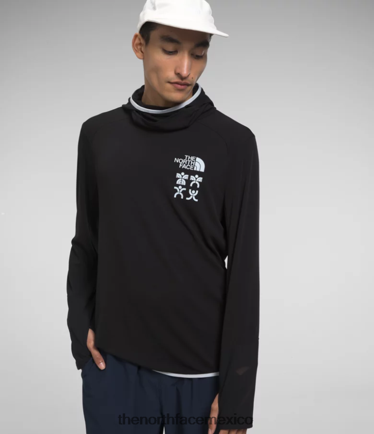 The North Face ropa NFHLJL549 negro hombres sudadera con capucha cerro alto