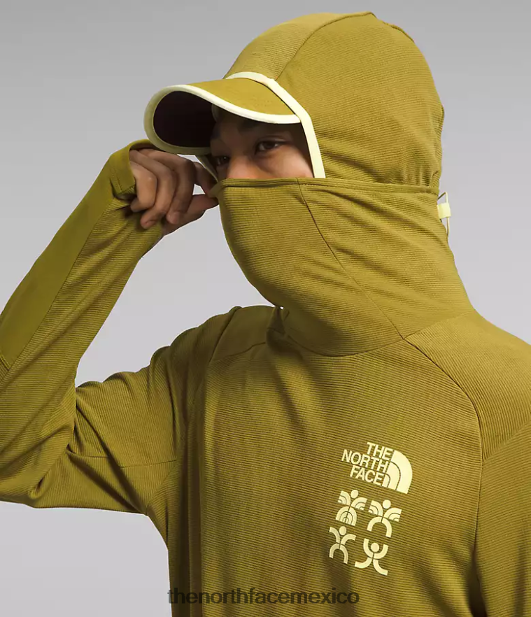 The North Face ropa NFHLJL550 musgo de azufre hombres sudadera con capucha cerro alto