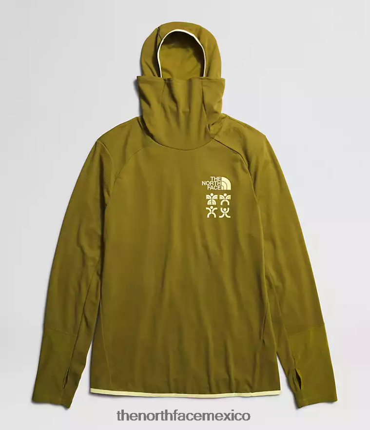 The North Face ropa NFHLJL550 musgo de azufre hombres sudadera con capucha cerro alto