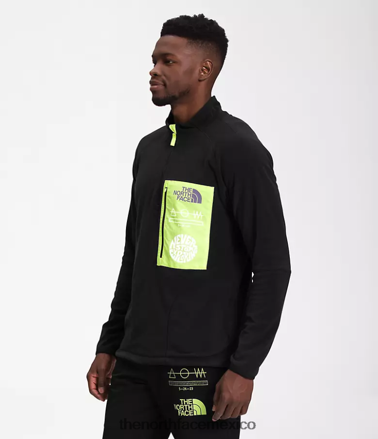 The North Face ropa NFHLJL650 tnf negro/led amarillo hombres trailwear fantasía cresta -cremallera