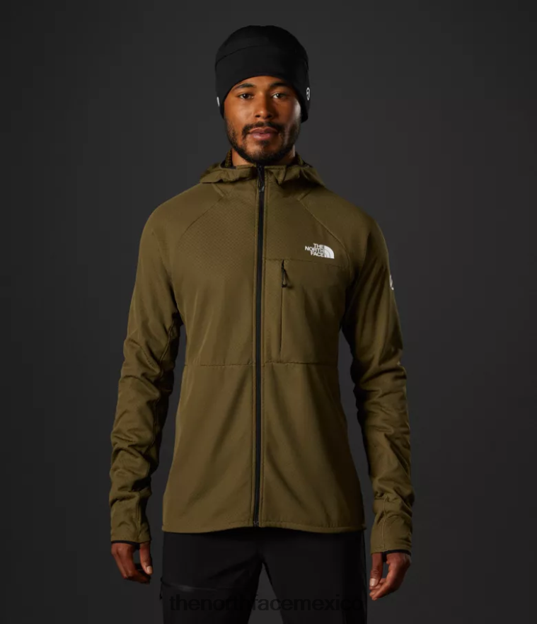 The North Face ropa NFHLJL404 oliva militar hombres Summit Series Futurefleece sudadera con capucha y cremallera completa