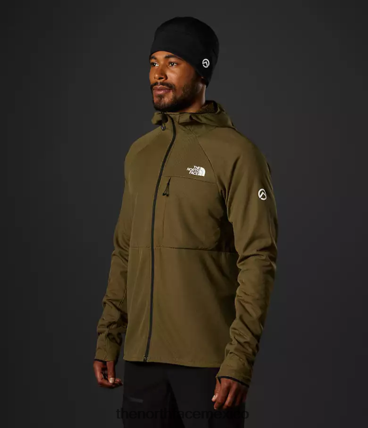 The North Face ropa NFHLJL404 oliva militar hombres Summit Series Futurefleece sudadera con capucha y cremallera completa