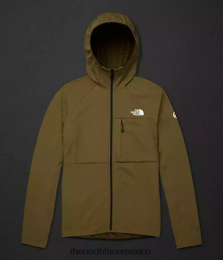 The North Face ropa NFHLJL404 oliva militar hombres Summit Series Futurefleece sudadera con capucha y cremallera completa
