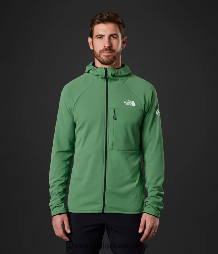 The North Face ropa NFHLJL407 verde hierba intenso hombres Summit Series Futurefleece sudadera con capucha y cremallera completa