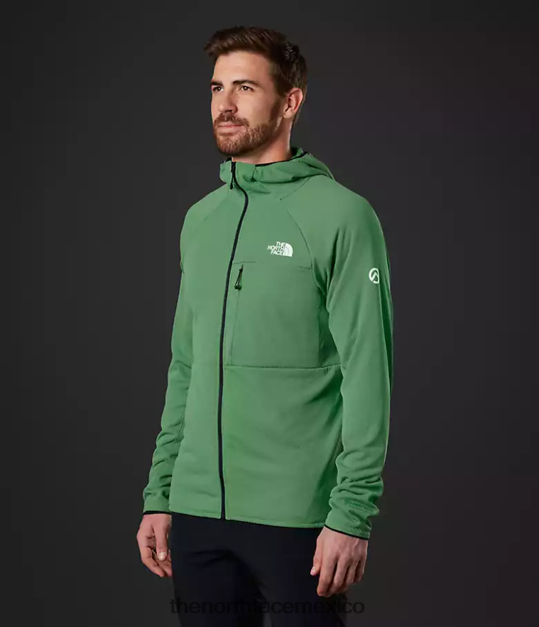 The North Face ropa NFHLJL407 verde hierba intenso hombres Summit Series Futurefleece sudadera con capucha y cremallera completa