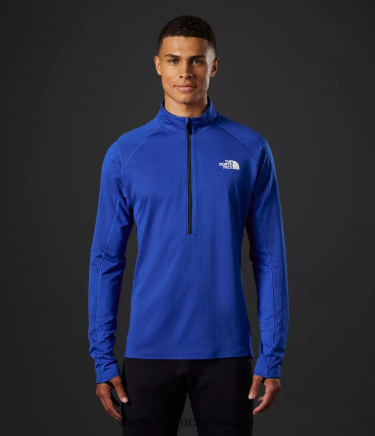 The North Face ropa NFHLJL780 azul hombres grieta de la serie cumbre -zip