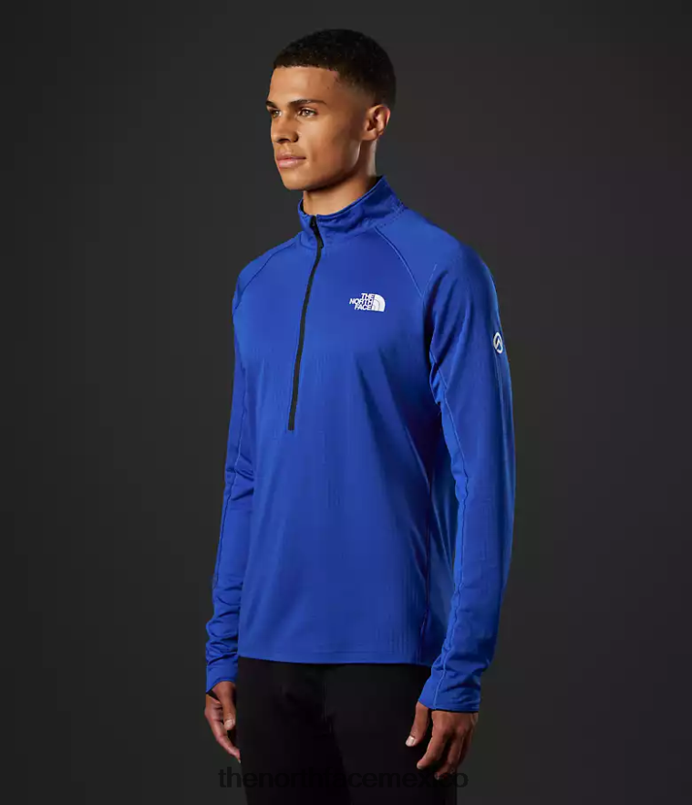 The North Face ropa NFHLJL780 azul hombres grieta de la serie cumbre -zip