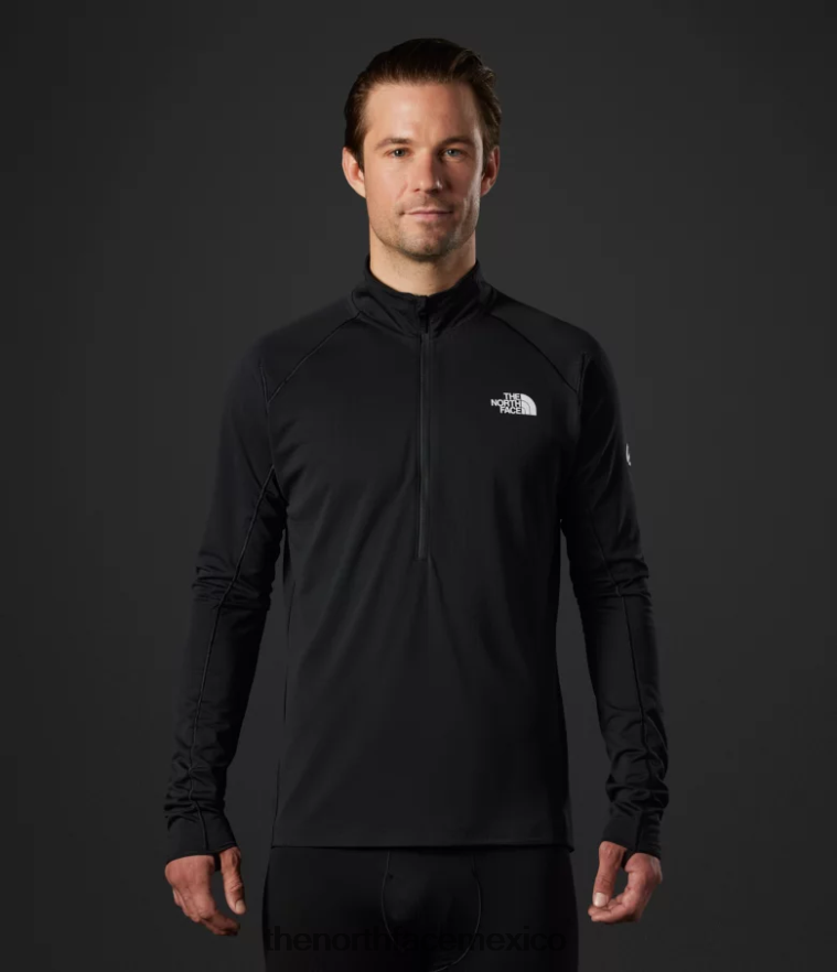 The North Face ropa NFHLJL781 negro hombres grieta de la serie cumbre -zip