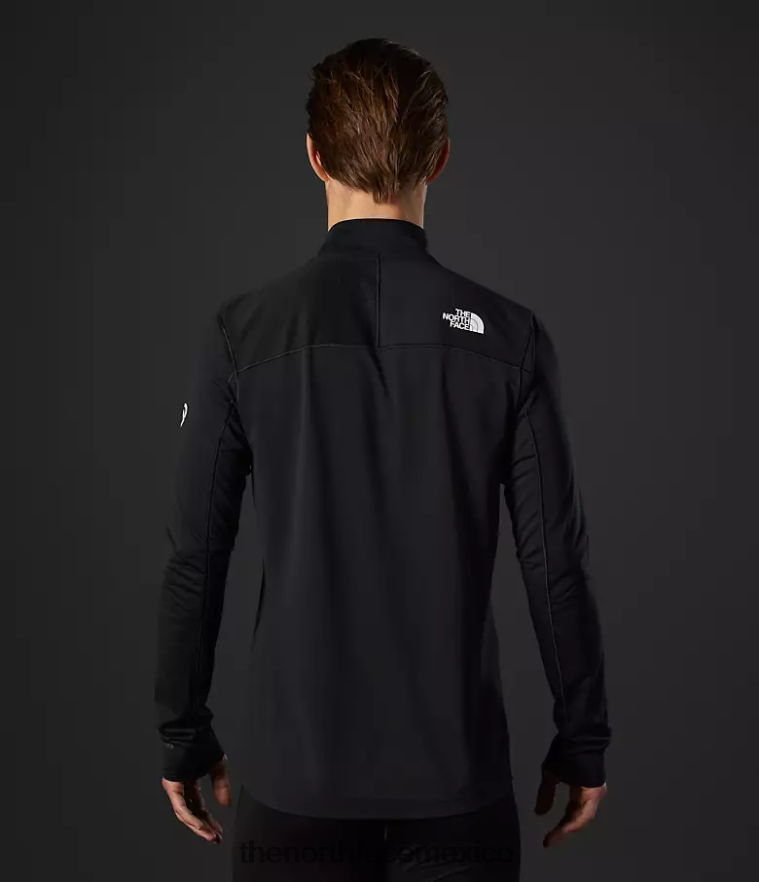 The North Face ropa NFHLJL781 negro hombres grieta de la serie cumbre -zip