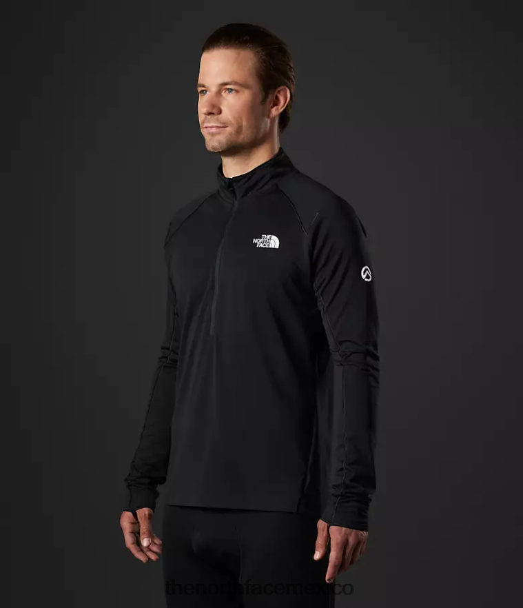 The North Face ropa NFHLJL781 negro hombres grieta de la serie cumbre -zip
