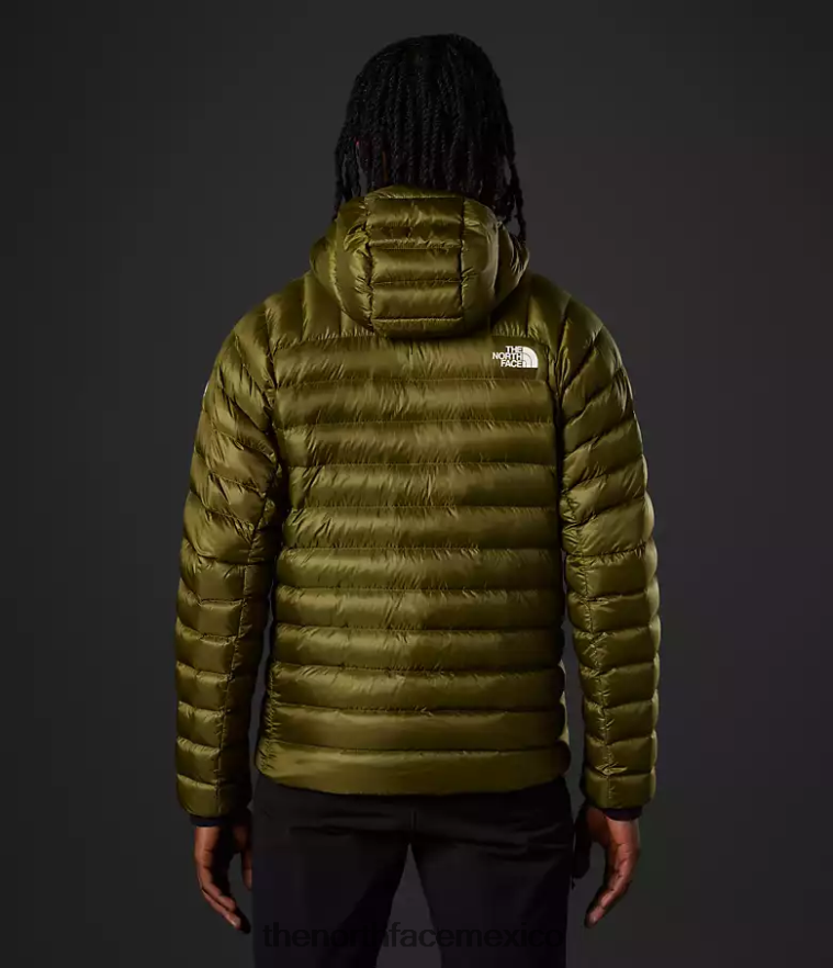 The North Face ropa NFHLJL917 oliva militar hombres sudadera con capucha breithorn serie cumbre
