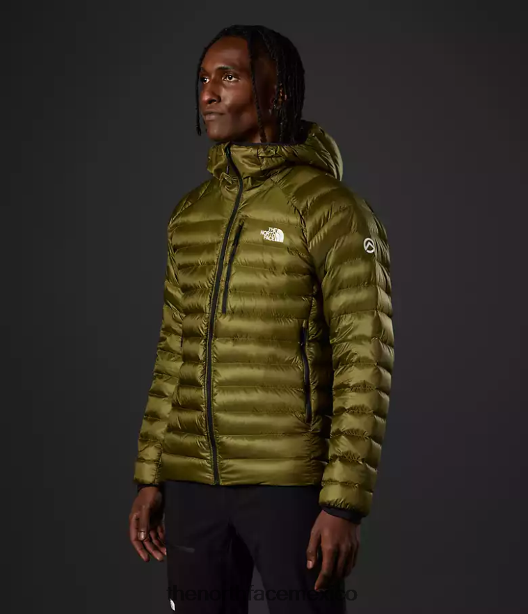 The North Face ropa NFHLJL917 oliva militar hombres sudadera con capucha breithorn serie cumbre