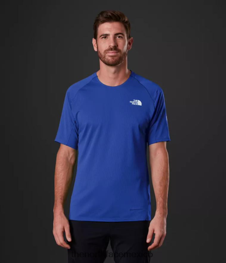 The North Face ropa NFHLJL956 azul hombres camiseta de manga corta Summit Series Crevasse