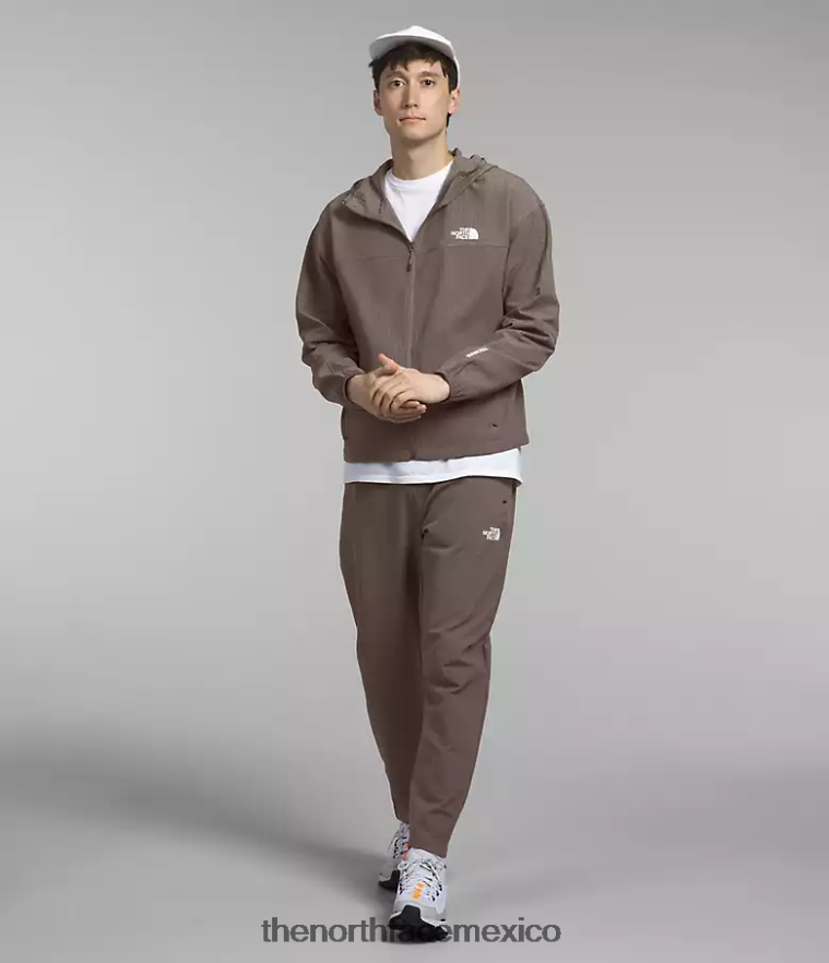 The North Face ropa NFHLJL832 halcón marrón hombres sudadera con capucha tekware grid