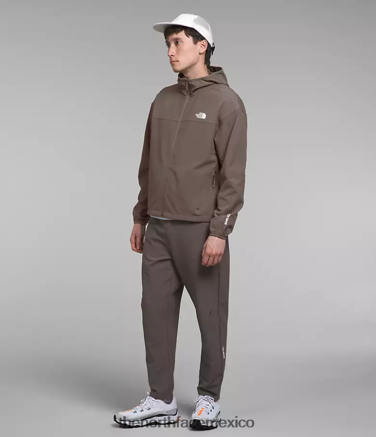 The North Face ropa NFHLJL832 halcón marrón hombres sudadera con capucha tekware grid