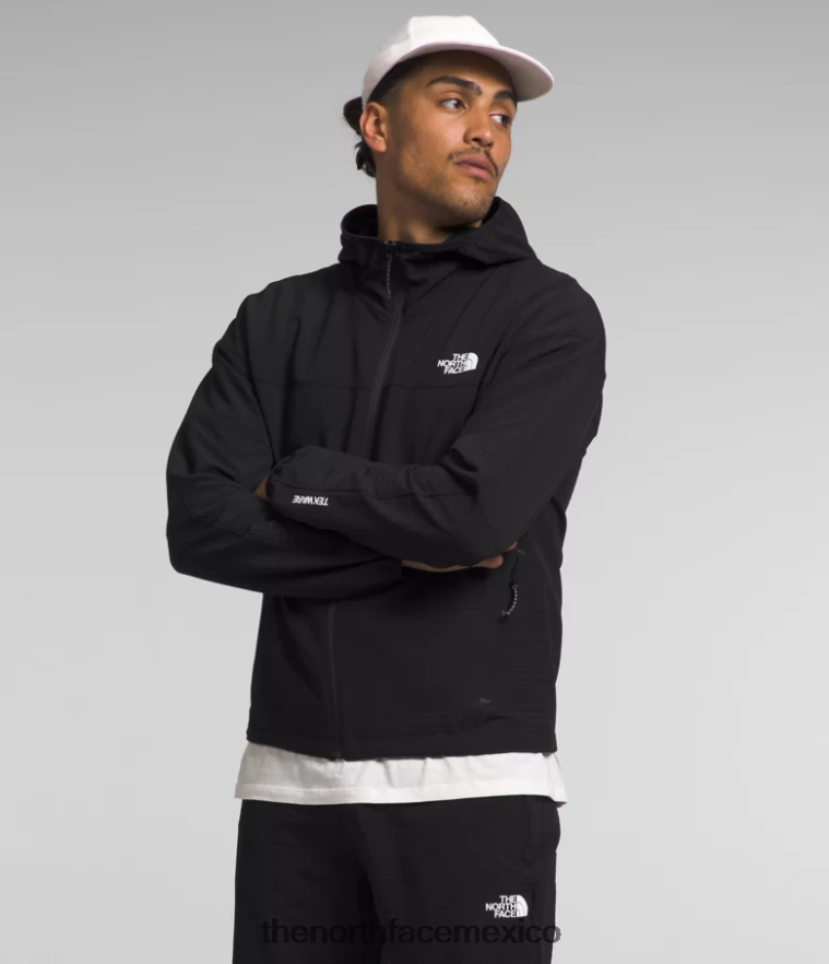 The North Face ropa NFHLJL833 negro hombres sudadera con capucha tekware grid