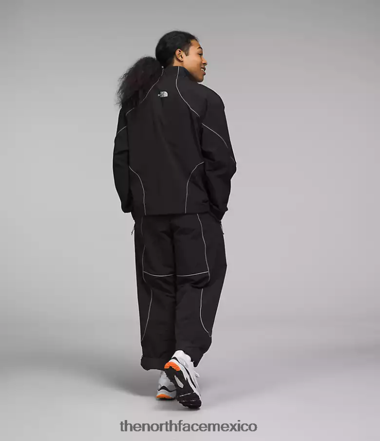 The North Face ropa NFHLJL868 negro hombres chaqueta cortavientos con ribetes tek