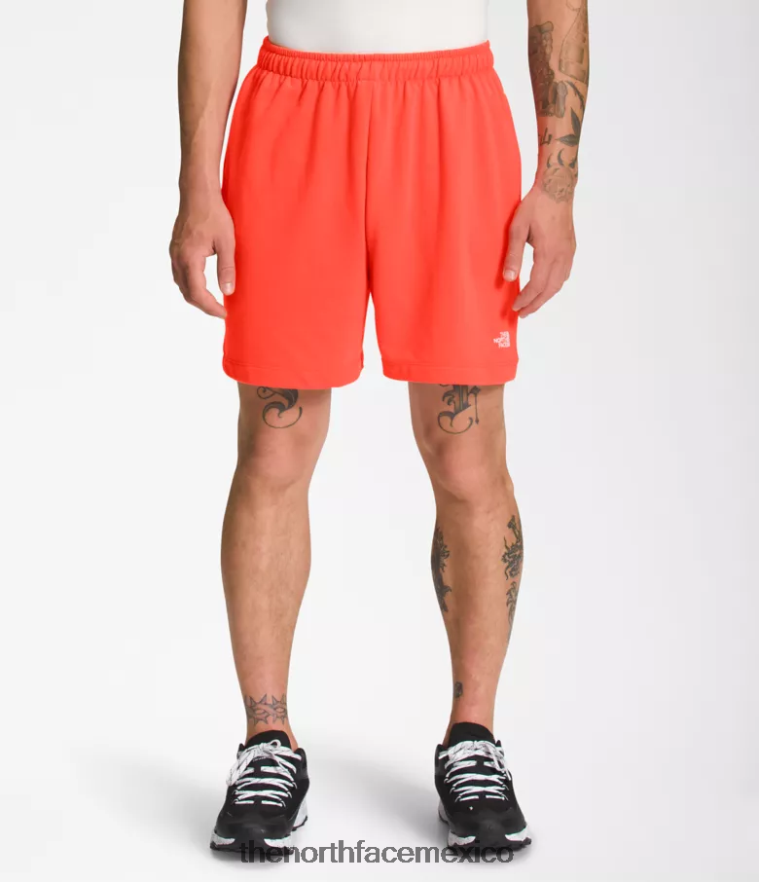 The North Face ropa NFHLJL360 naranja retra hombres shorts de lana con logo sencillo