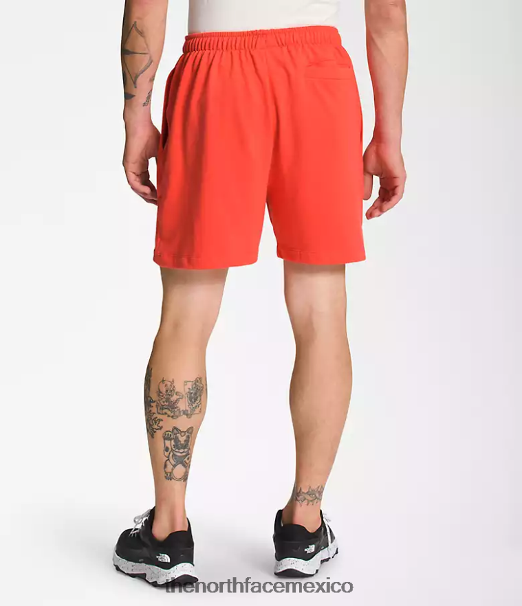 The North Face ropa NFHLJL360 naranja retra hombres shorts de lana con logo sencillo