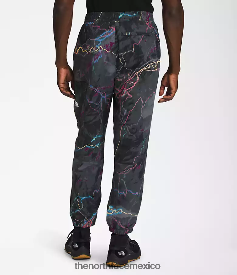 The North Face ropa NFHLJL487 impresión tnf black trail resplandor hombres pantalones fáciles de nailon tnf
