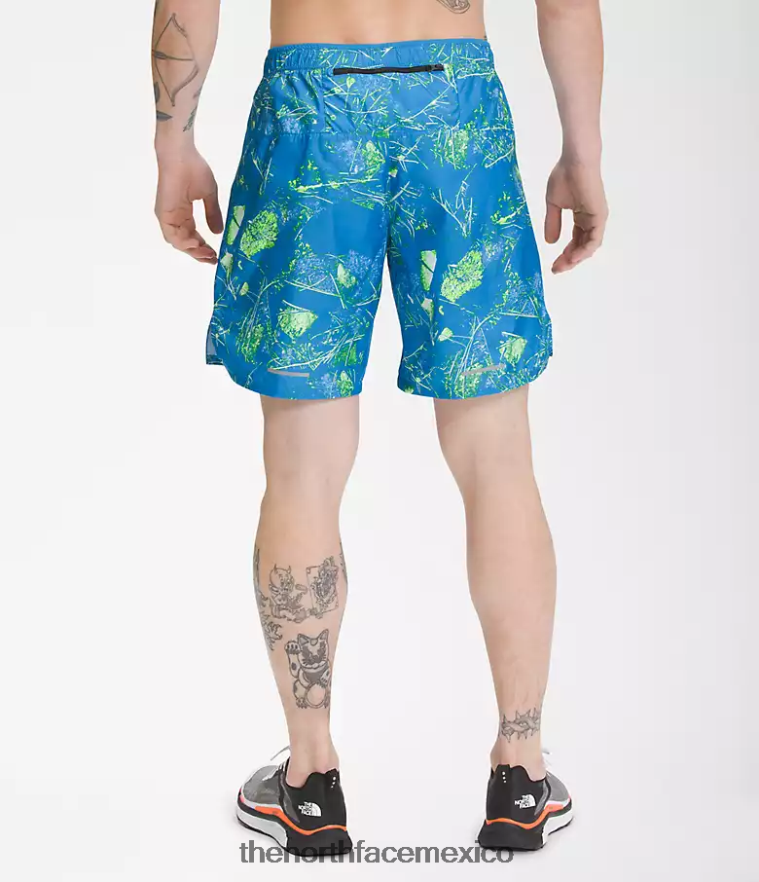 The North Face ropa NFHLJL958 impresión de suelo super sonic blue Valley hombres pantalones cortos para correr sin límites