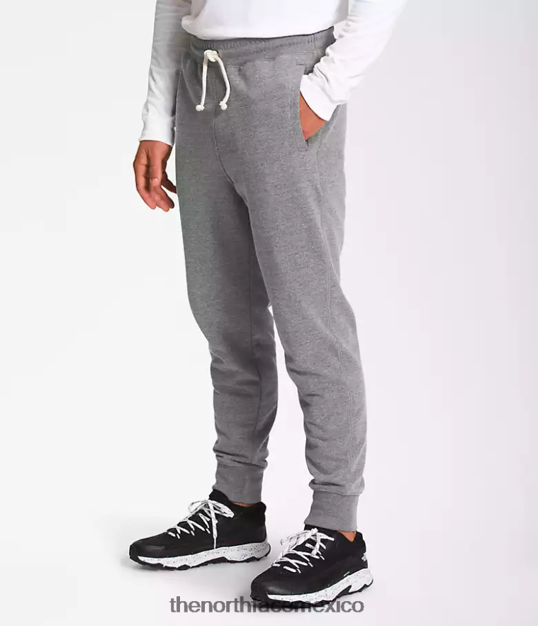 The North Face ropa NFHLJL307 tnf gris medio jaspeado hombres joggers con parches Heritage