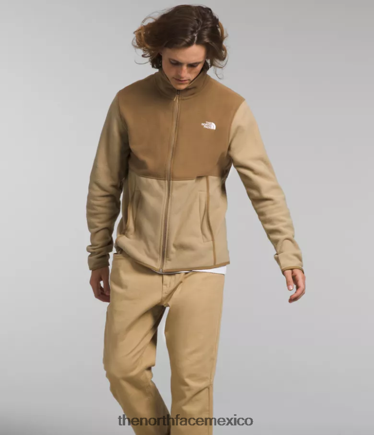 The North Face ropa NFHLJL13 caqui piedra/marrón utilitario hombres chaqueta alpina polartec 100
