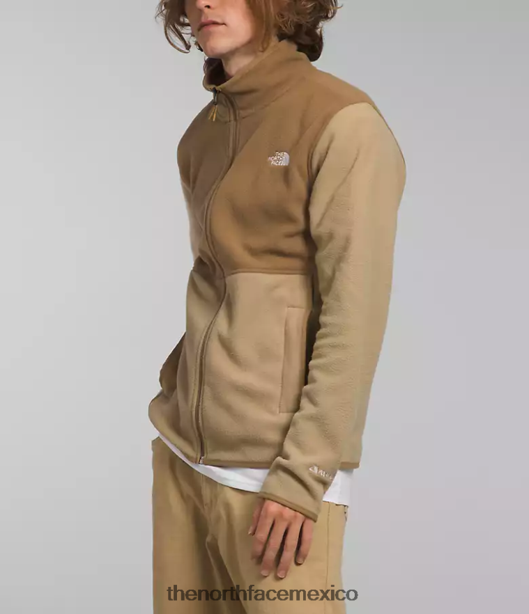 The North Face ropa NFHLJL13 caqui piedra/marrón utilitario hombres chaqueta alpina polartec 100