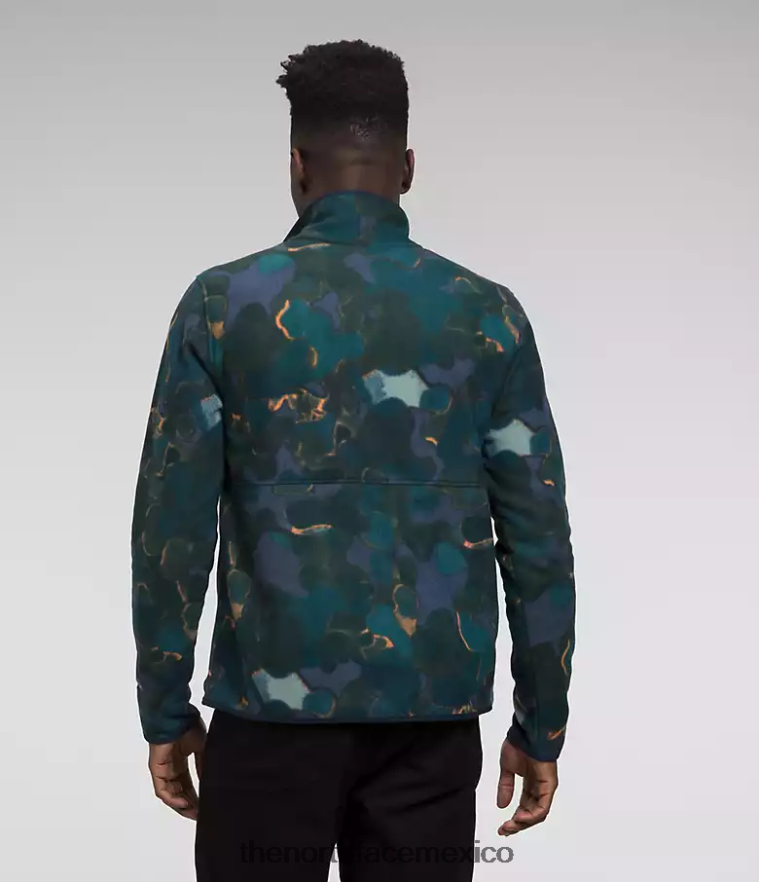 The North Face ropa NFHLJL14 estampado de textura de camuflaje azul marino Summit hombres chaqueta alpina polartec 100