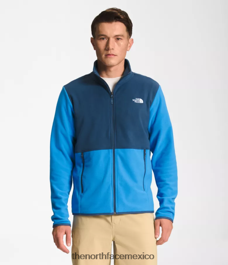 The North Face ropa NFHLJL413 azul sombreado/azul súper sónico hombres chaqueta tka glacier con cremallera completa