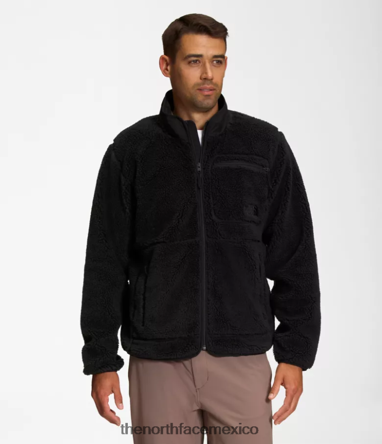 The North Face ropa NFHLJL546 negro hombres chamarra con cierre completo