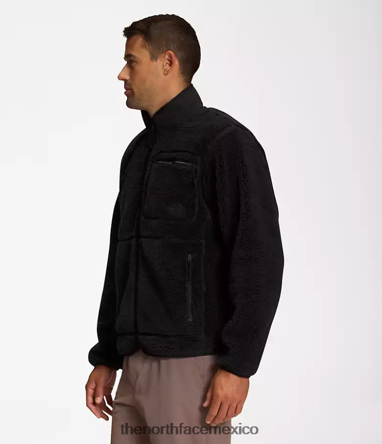 The North Face ropa NFHLJL546 negro hombres chamarra con cierre completo